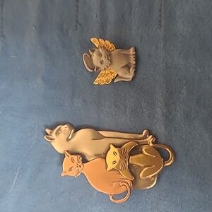 Cat pins. Two pins